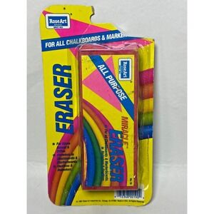 NOS Miracle‎ Marker Chalk Eraser Rose Art 1991 Chalkboard Whiteboard 90s